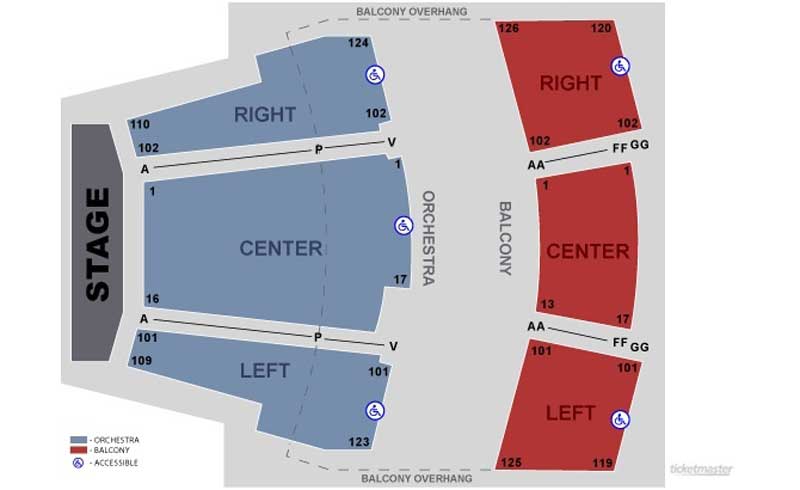 Ames Center - Proscenium Main Stage Hall Seating Chart